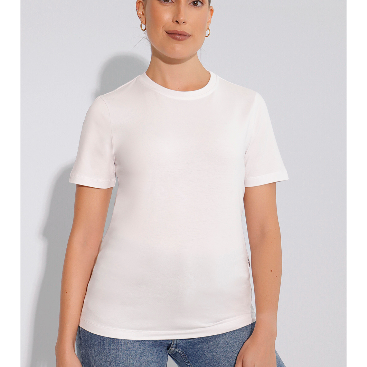Women's Plain Short Sleeve Cotton T-Shirt