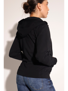 Breeth Travel Wear Cotton Ladies Black hoodie