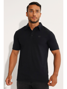 Breeth Cotton Travel Clothing Mens Black Polo Shirt