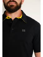 Breeth Cotton Travel Clothing Mens Black Polo Shirt