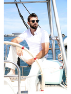 Breeth Cotton Travel Clothing Mens White Polo Shirt