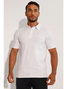 Breeth Cotton Travel Clothing Mens White Polo Shirt