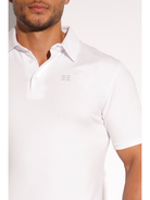 Breeth Cotton Travel Clothing Mens White Polo Shirt