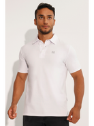Breeth Cotton Travel Clothing Mens White Polo Shirt