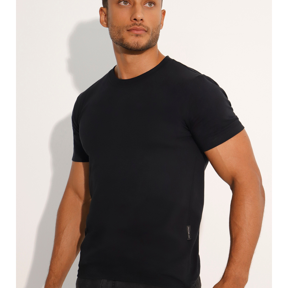 Men's Plain Short Sleeve Cotton T-Shirt