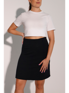 Breeth Breathable Comfortable Cotton Womens Corporate Formal Travel Skirt Black