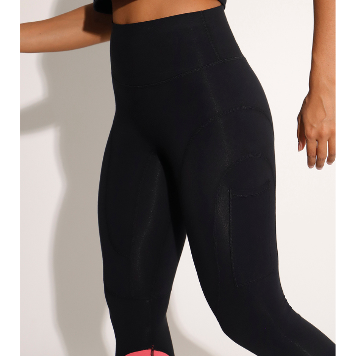 Womens Black Travel Leggings Breathable Cotton Travel Clothing Coral Pink