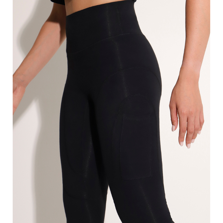 Womens Black Travel Leggings Breathable Cotton Travel Clothing Yellow