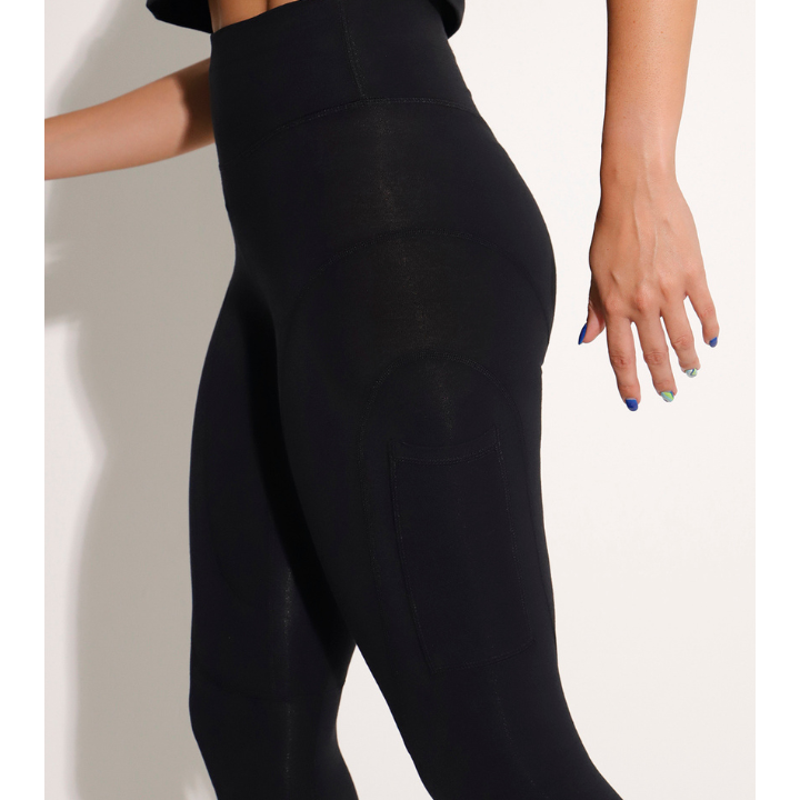 Womens Black Travel Leggings Breathable Cotton Travel Clothing White