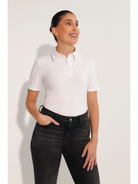 Breeth Cotton Travel Clothing Ladies White Polo Shirt