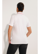 Breeth Cotton Travel Clothing Ladies White Polo Shirt