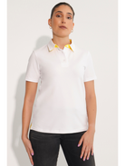 Breeth Cotton Travel Clothing Ladies White Polo Shirt