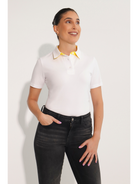 Breeth Cotton Travel Clothing Ladies White Polo Shirt