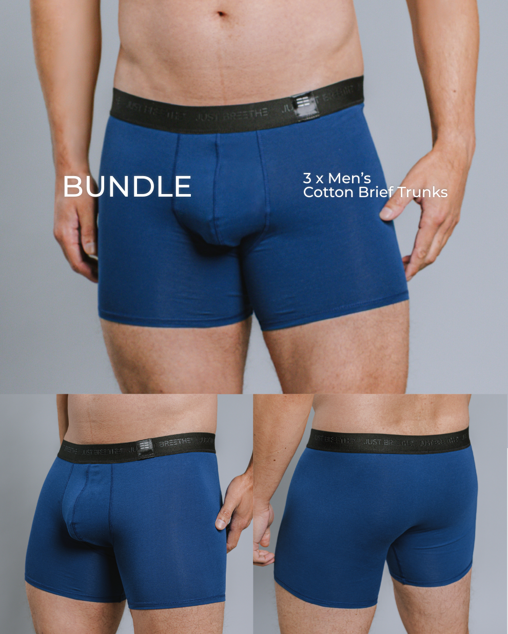 Cotton Trunks 3-Pack Bundle