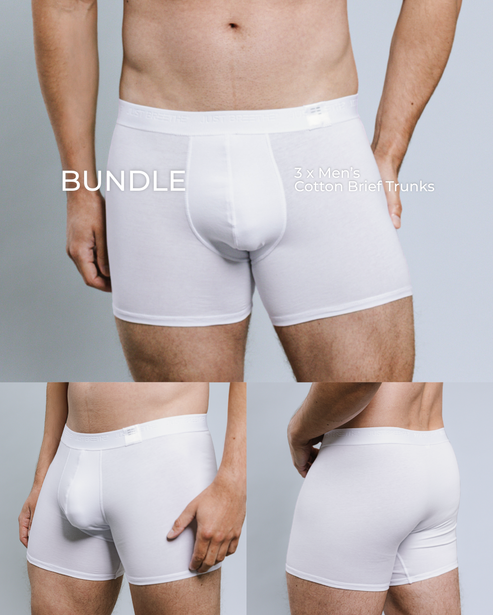 Cotton Trunks 3-Pack Bundle