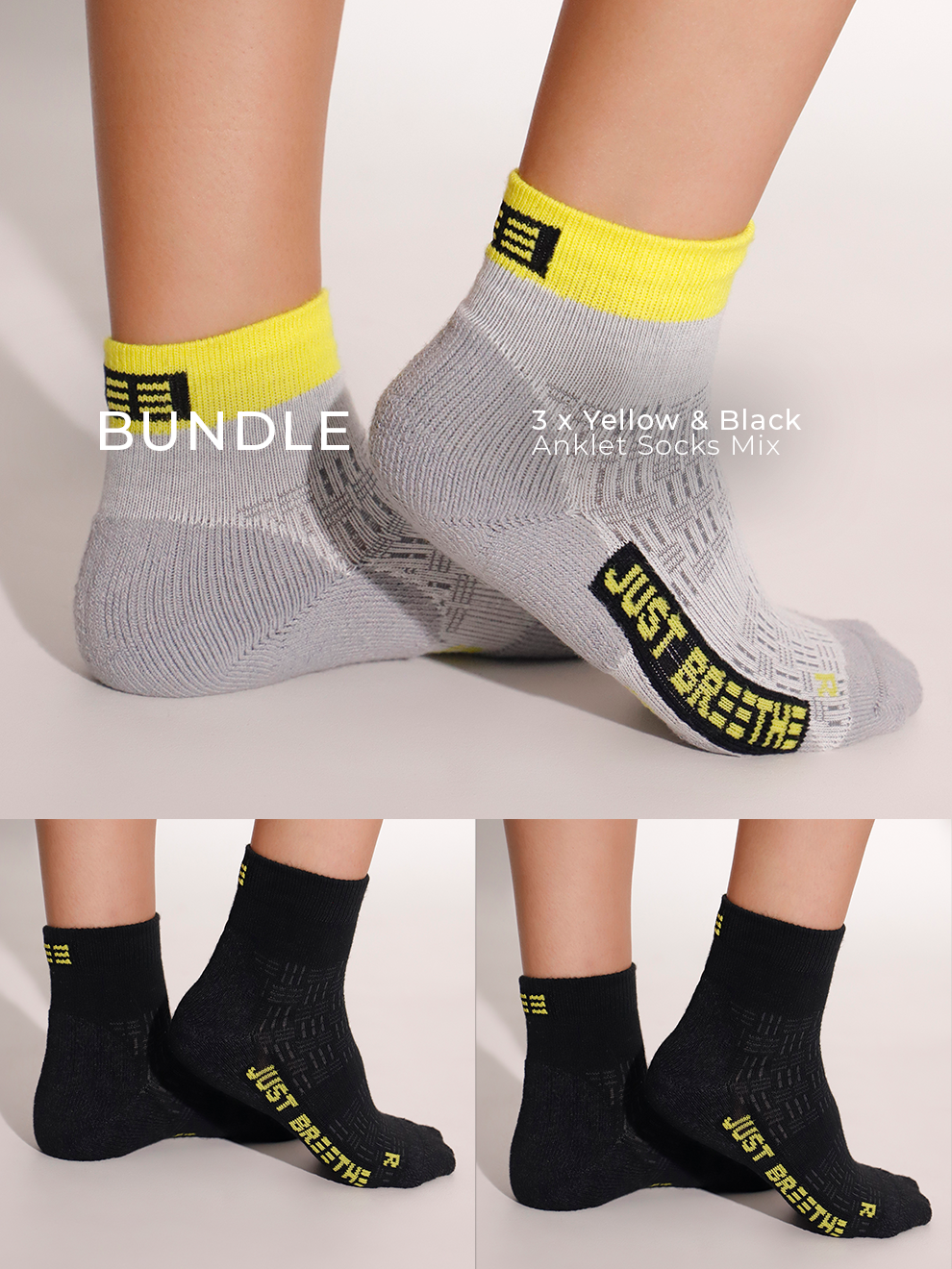 Anklet Coolmax Socks 3-Pack Bundle