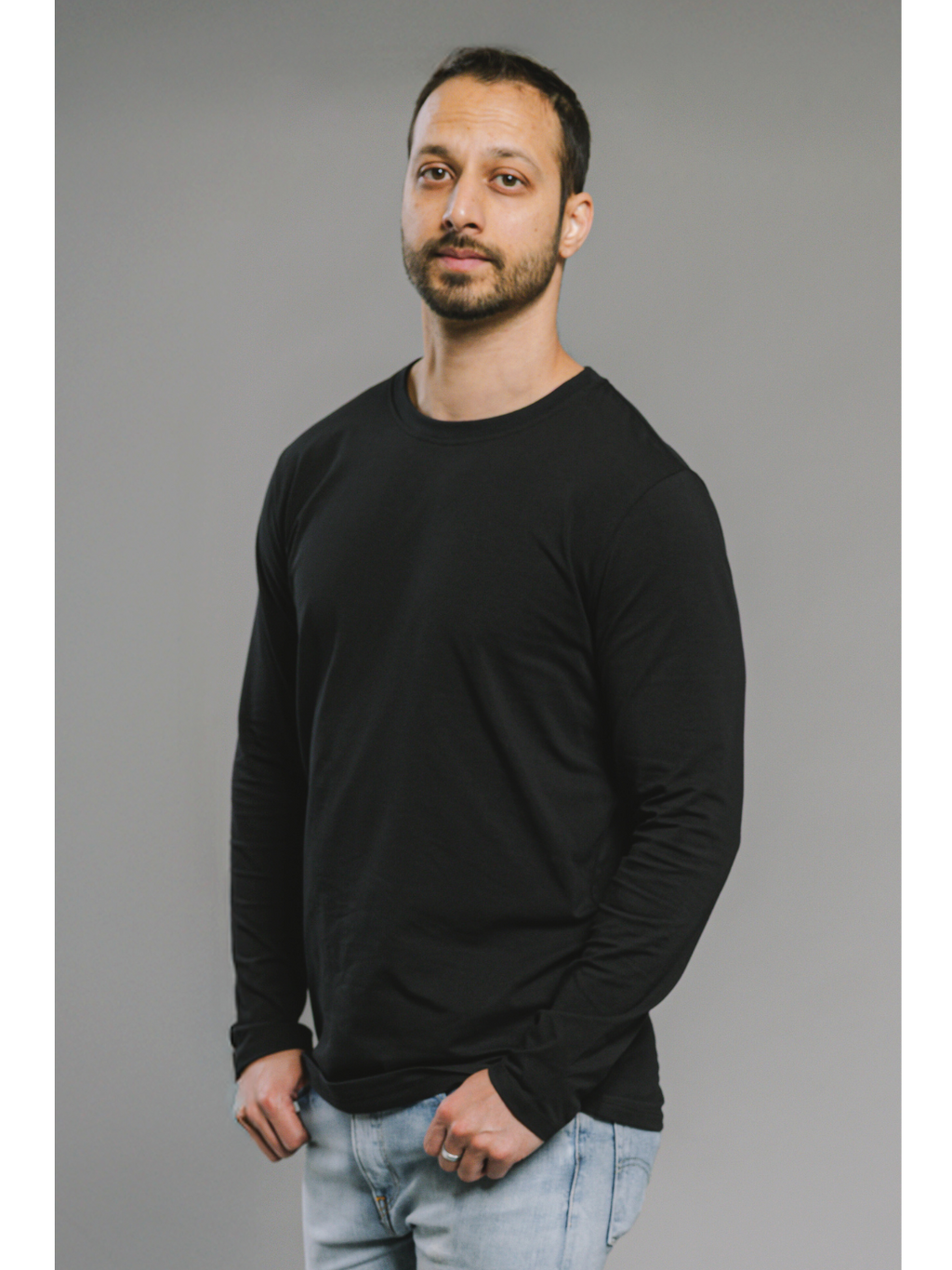 Extra Length Long Sleeve Cotton T-Shirt