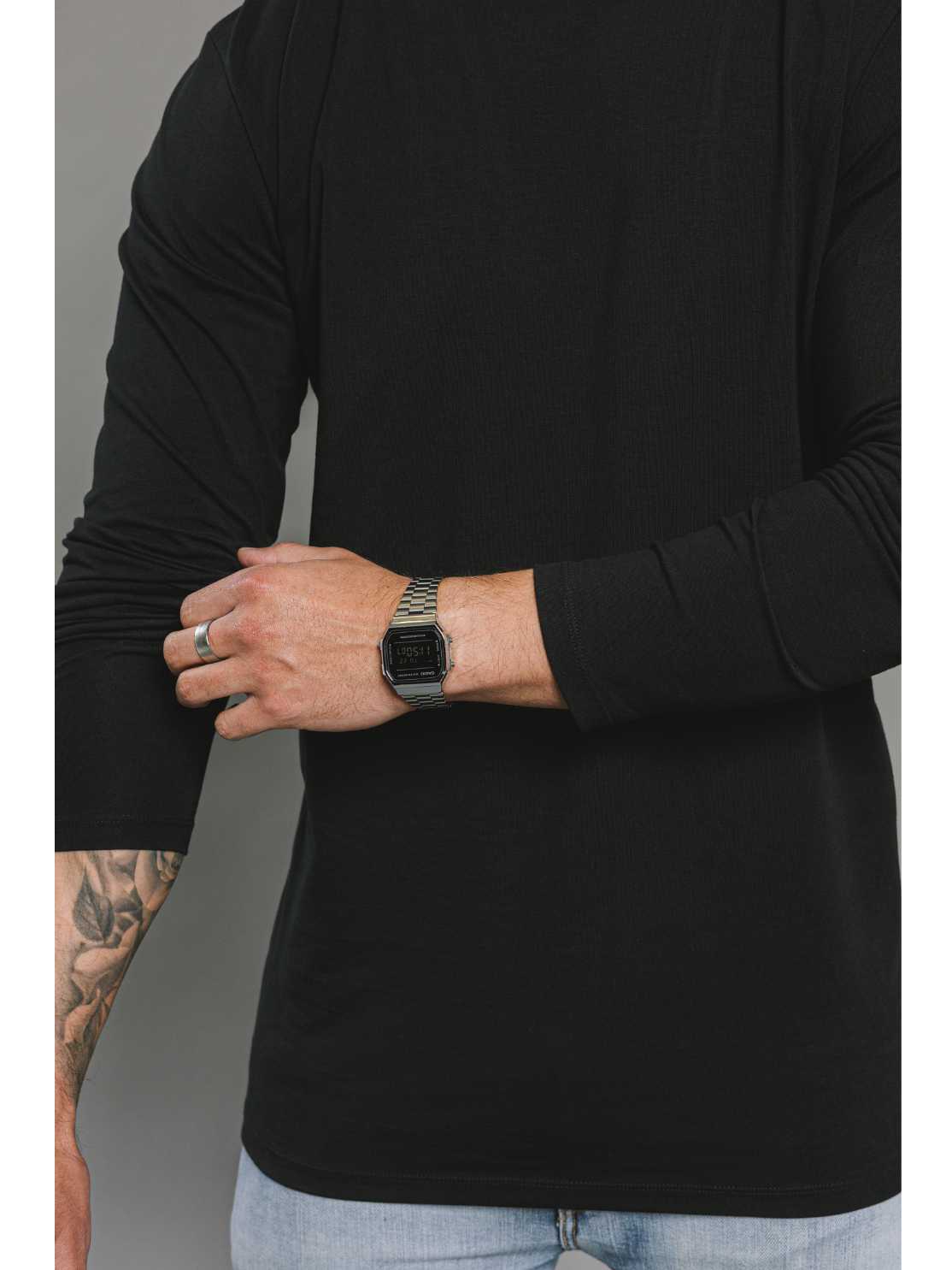 Extra Length Long Sleeve Cotton T-Shirt