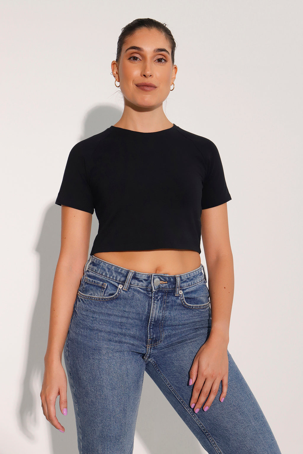 Short Sleeve Cotton Crop Top