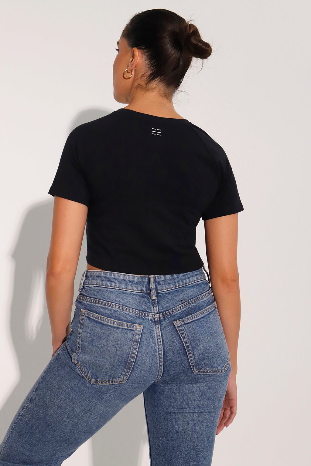 Short Sleeve Cotton Crop Top