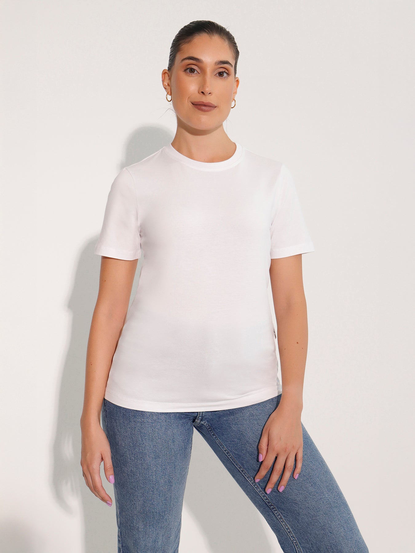 Women's Plain Short Sleeve Cotton T-Shirt