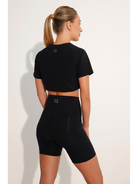 Womens Comfortable Cotton High Waist Shorts Black