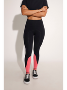 Womens Black Travel Leggings Breathable Cotton Travel Clothing Coral Pink