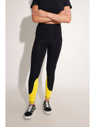 Womens Black Travel Leggings Breathable Cotton Travel Clothing Yellow