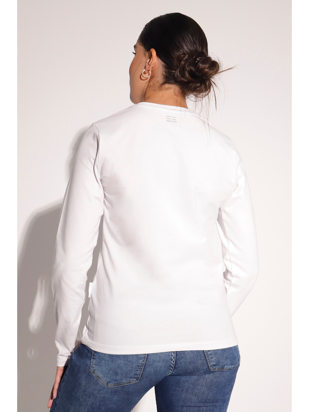 Women's Plain Long Sleeve Cotton T-Shirt