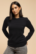 Women's Plain Long Sleeve Cotton T-Shirt
