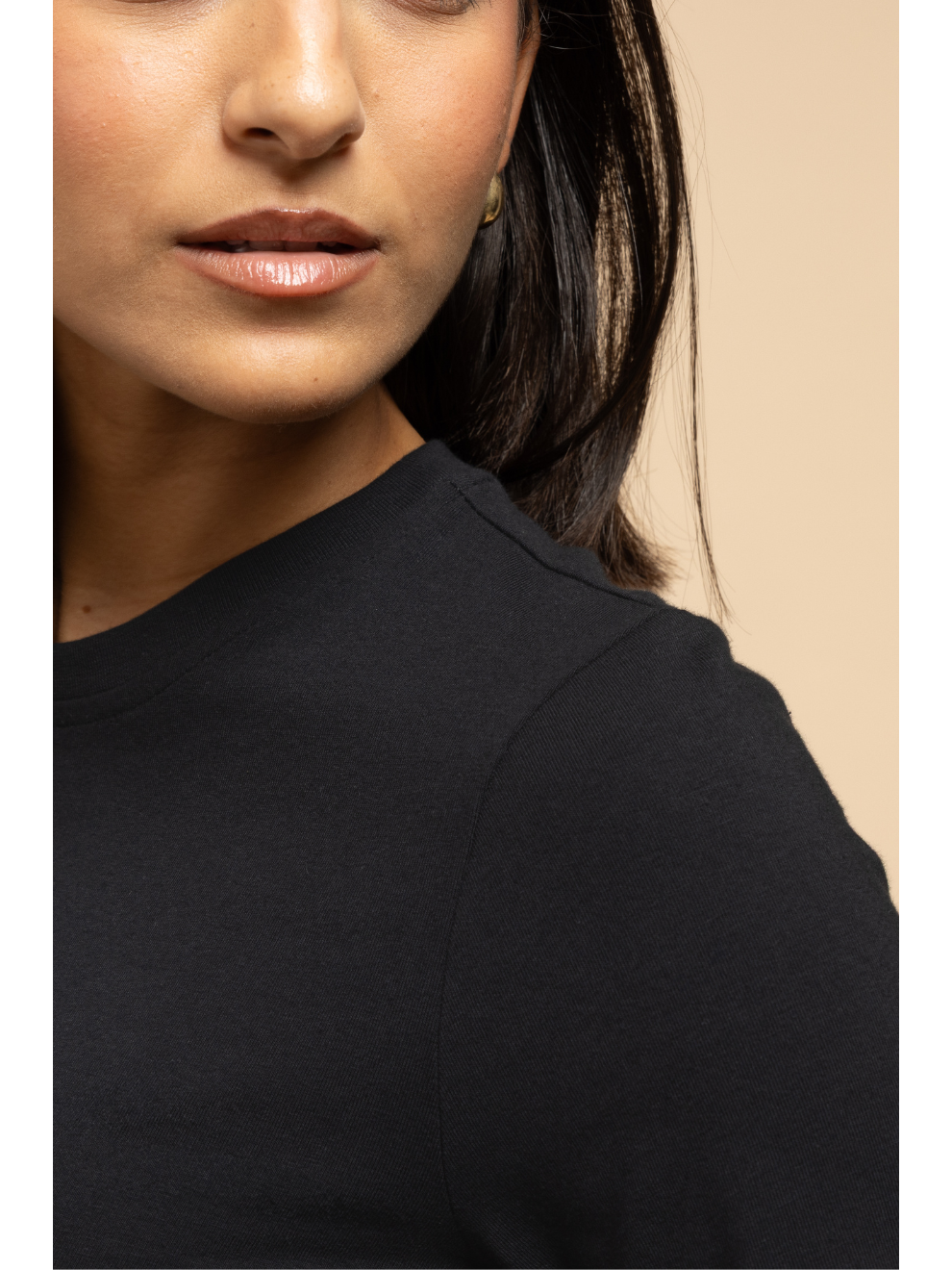 Women's Plain Long Sleeve Cotton T-Shirt