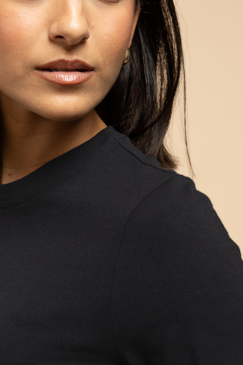 Women's Plain Long Sleeve Cotton T-Shirt