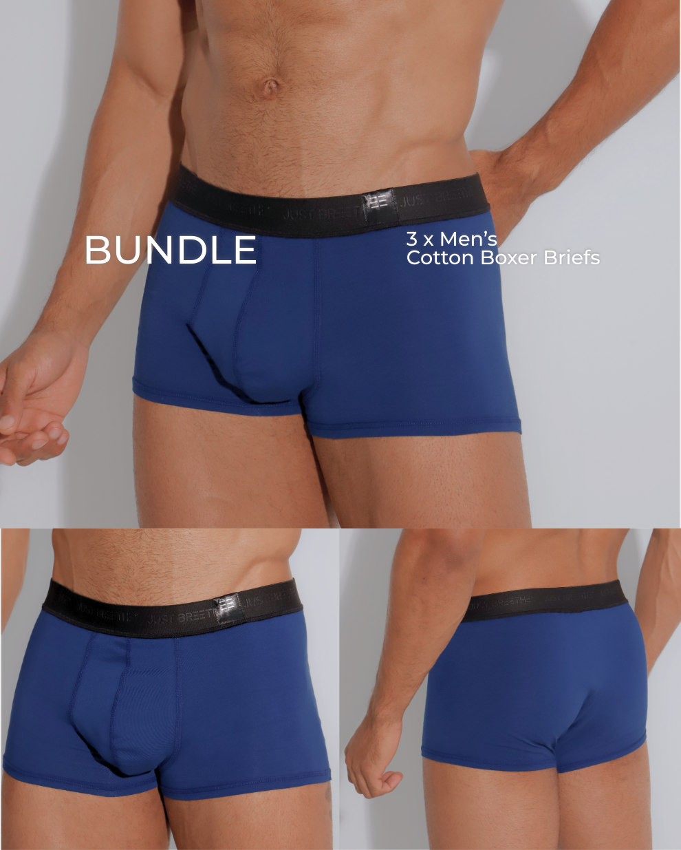 Cotton Boxer Brief 3-Pack Bundle