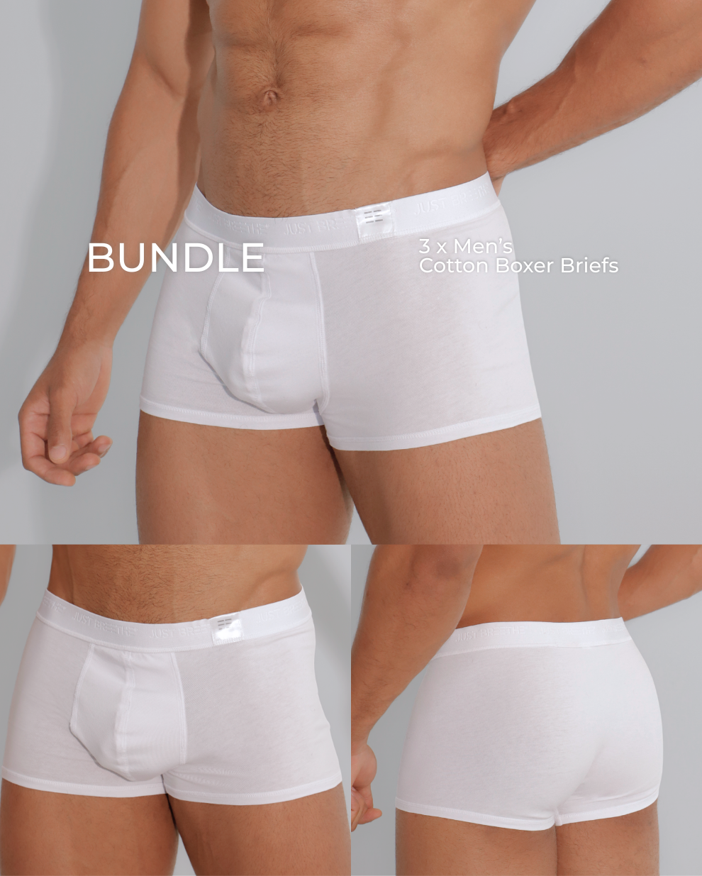 Cotton Boxer Brief 3-Pack Bundle