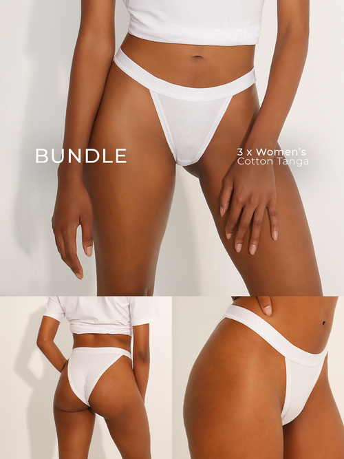 Cotton Tanga 3-Pack Bundle