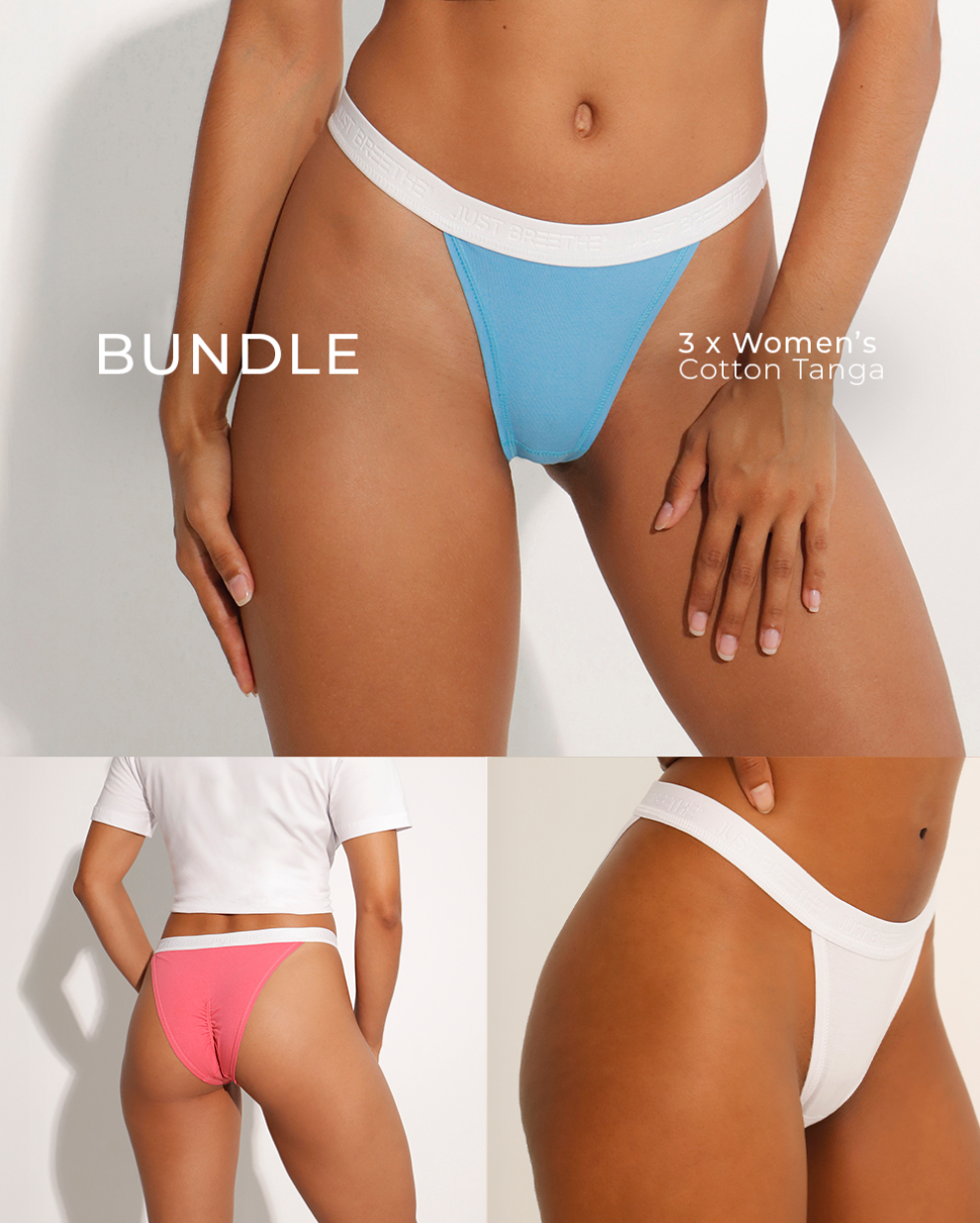 Cotton Tanga 3-Pack Bundle
