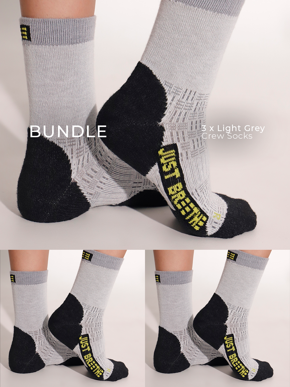3/4 Crew Coolmax Socks 3-Pack Bundle