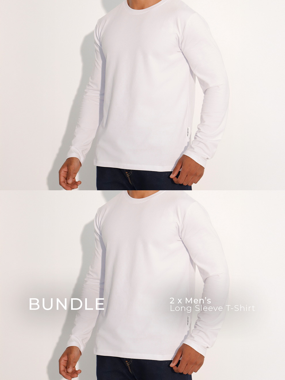 Men's Long Sleeve T-Shirt Bundle - Plain