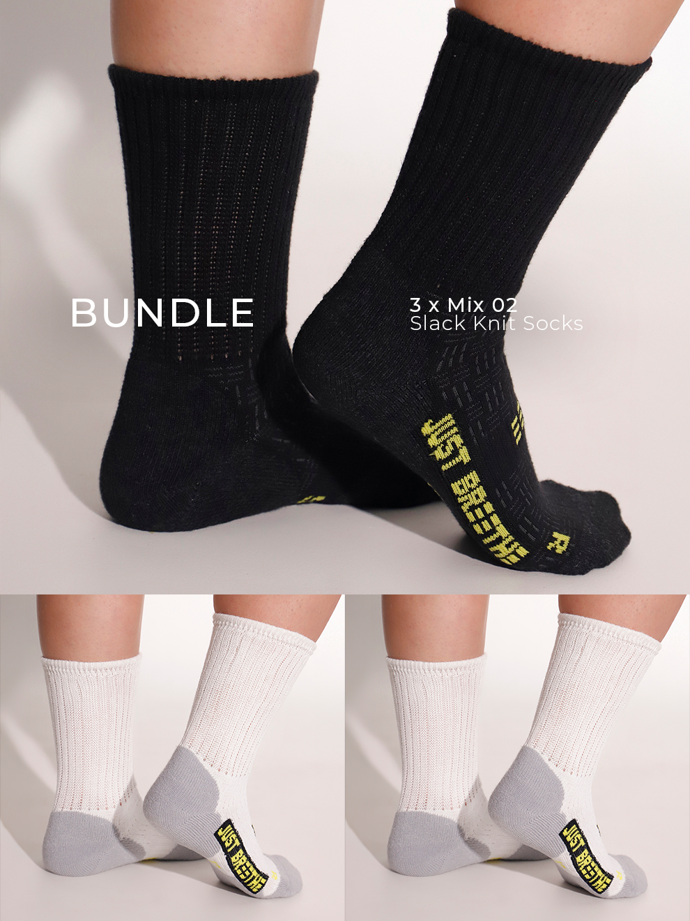 Slack Knit Coolmax Socks 3-Pack Bundle