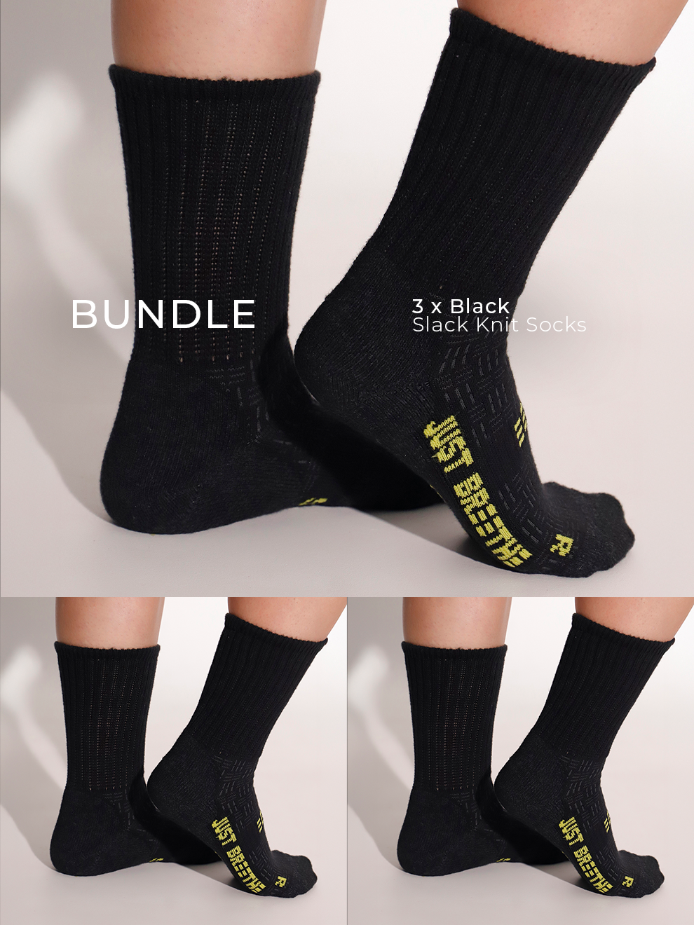 Slack Knit Coolmax Socks 3-Pack Bundle