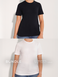 Women's Short Sleeve T-Shirt 2-Pack Bundle - Plain